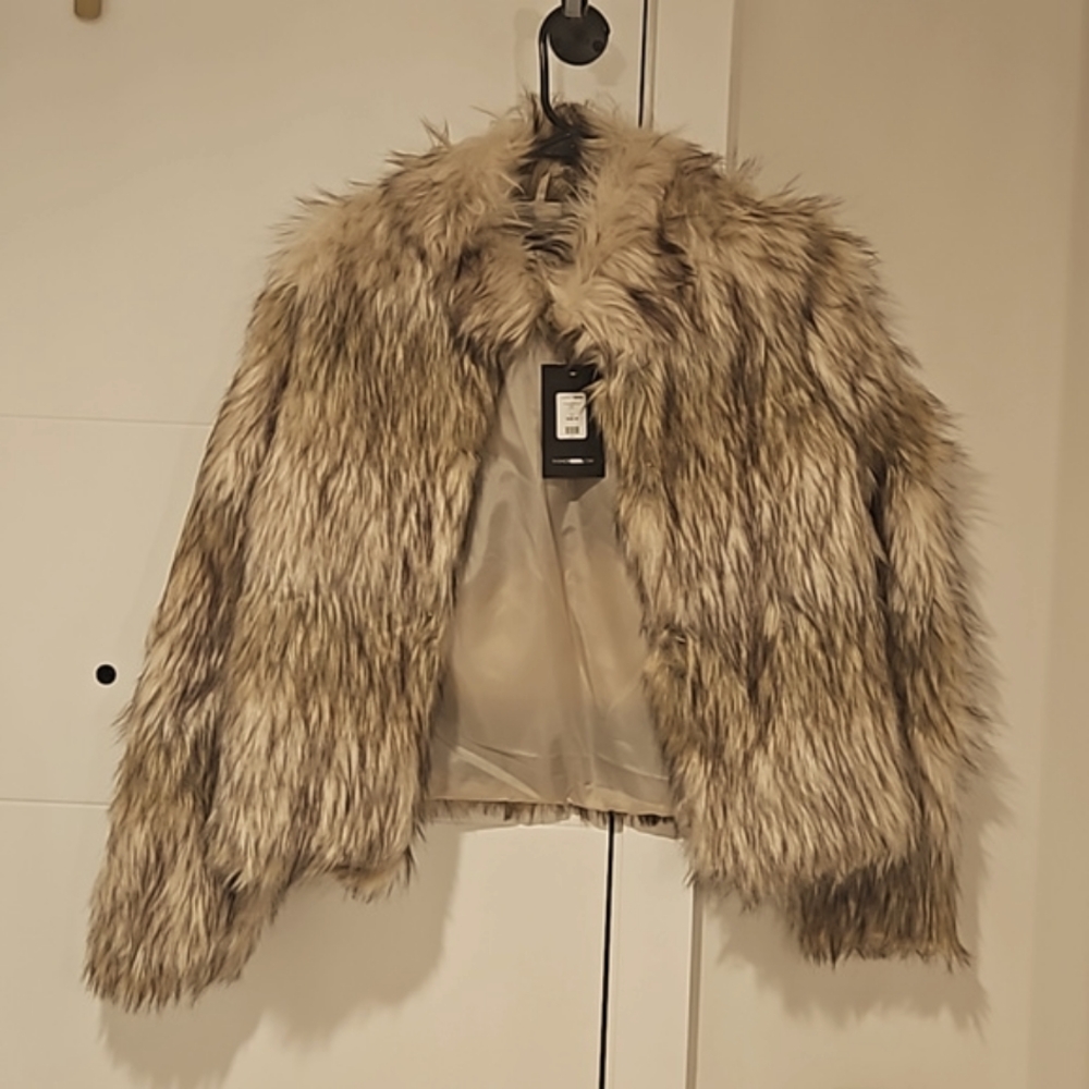 Fernanda Faux Fur Coat Size Medium